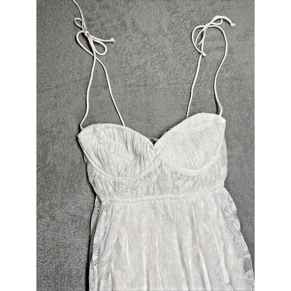 NWT For Love and Lemons Lorena Maxi Dress White Lace Size XXS - Picture 8 of 14